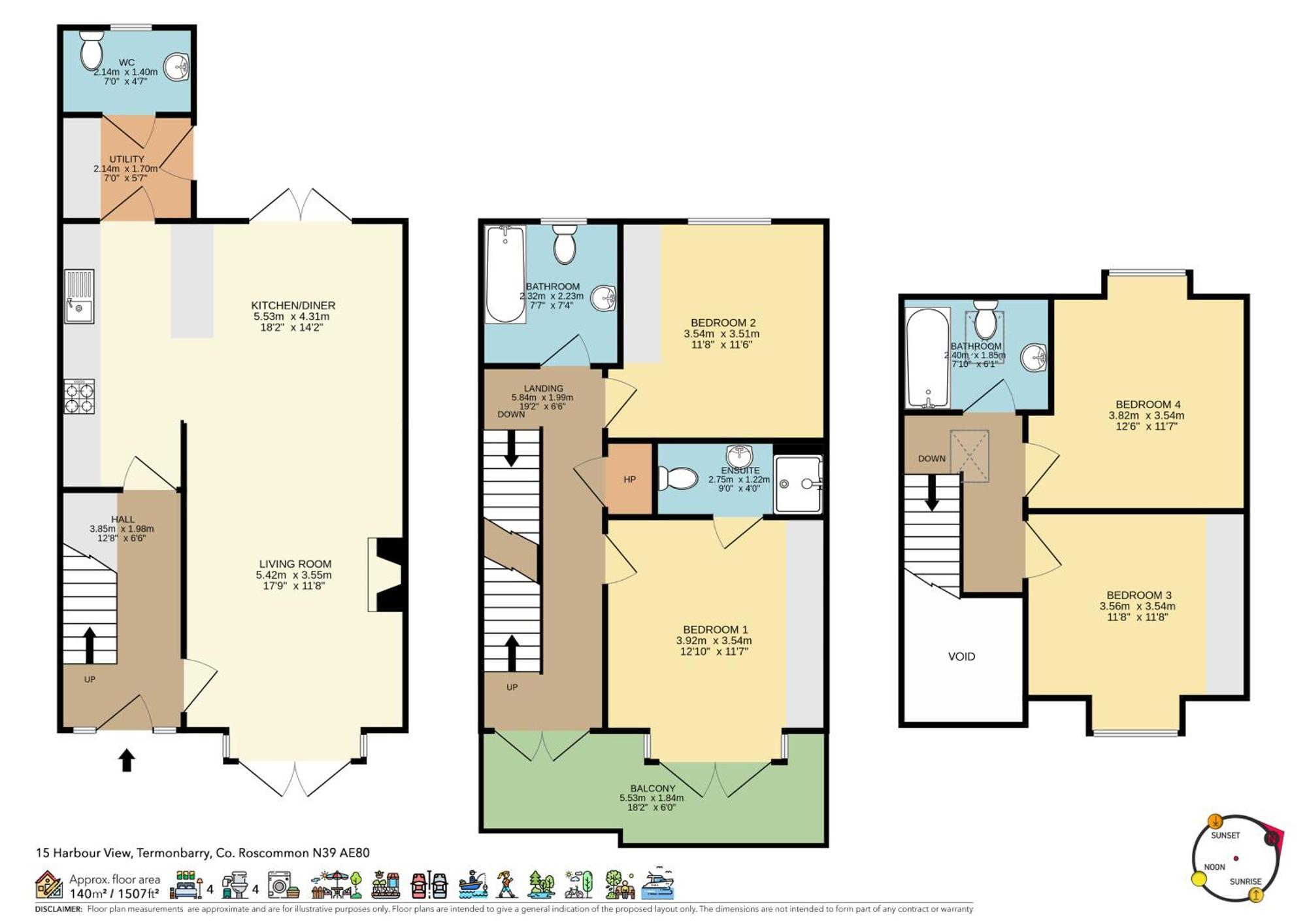Shannonside - Stylish 5 Bed Marina Home & 40Ft Mooring Termonbarry Ngoại thất bức ảnh